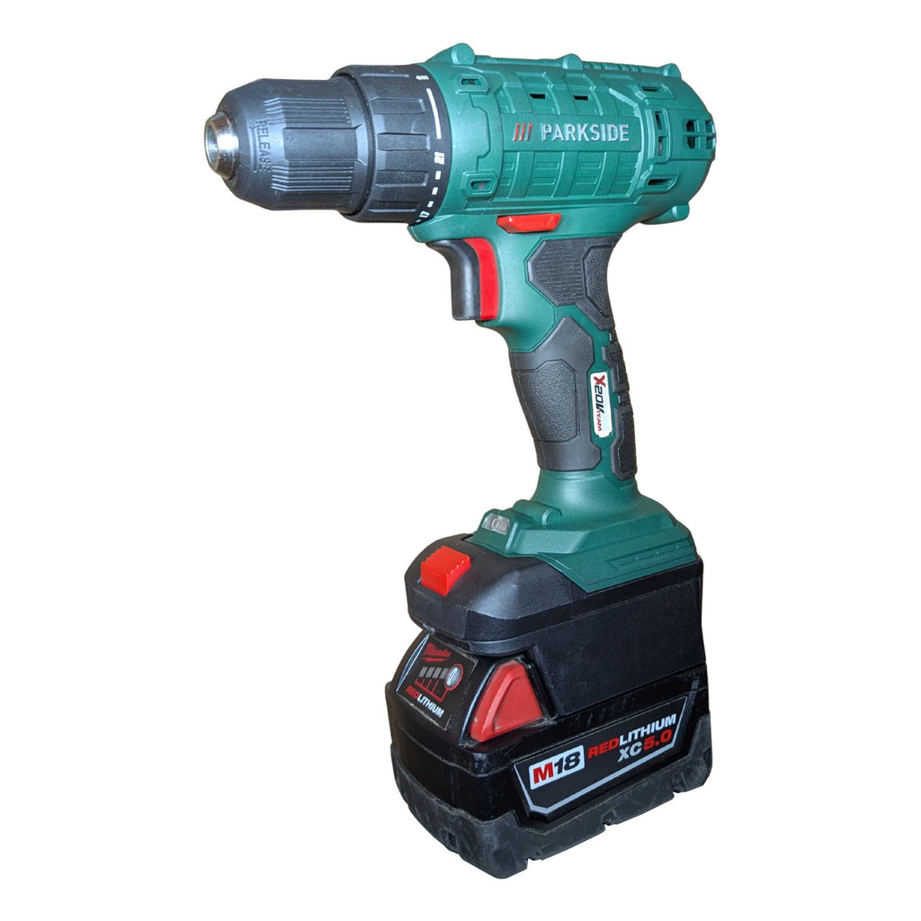Milwaukee M18 auf Parkside X20V Akkuadapter