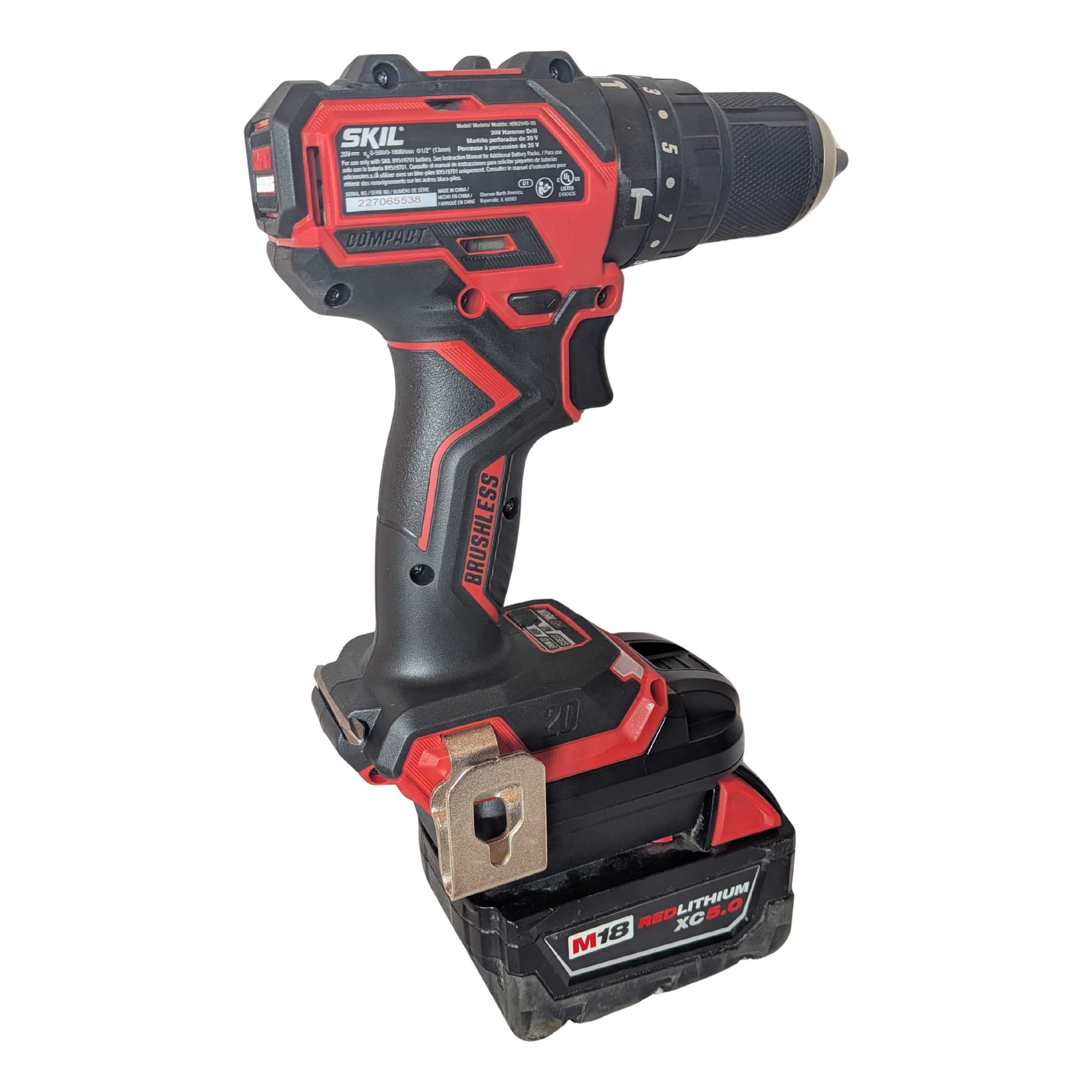 Milwaukee M18 auf SKIL 20V PWR CORE Akkuadapter