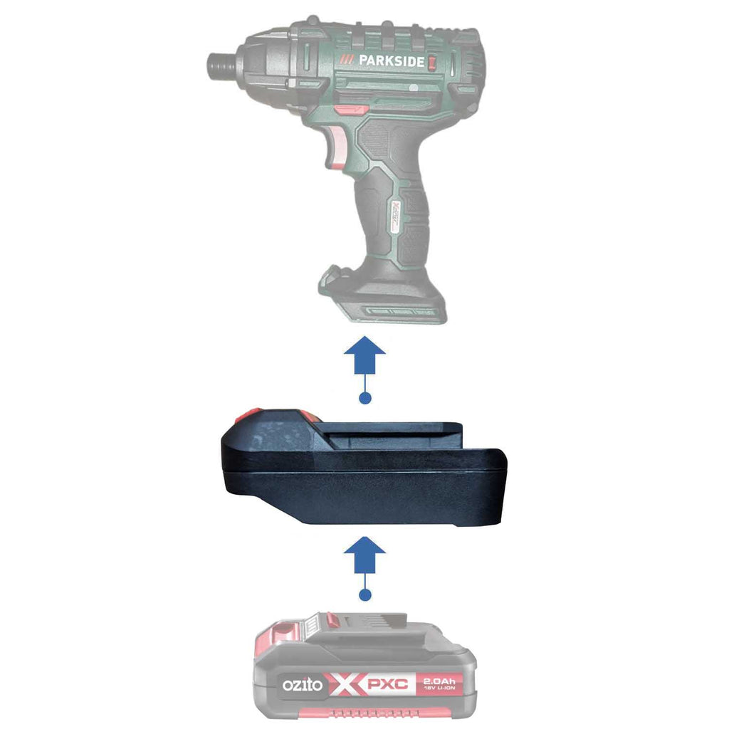 Ozito PXC 18V auf Parkside X20V Batterieadapter