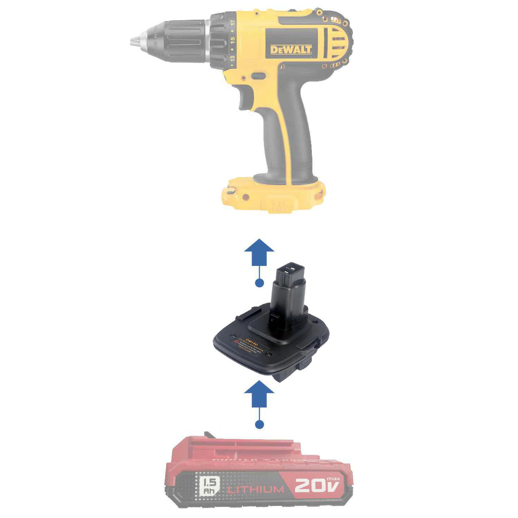 Porter Cable 20V zu DeWalt 18V Batterieadapter