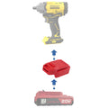Porter Cable 20V to Stanley V20 battery adapter - compatibility diagram showing battery, adapter and impact wrench