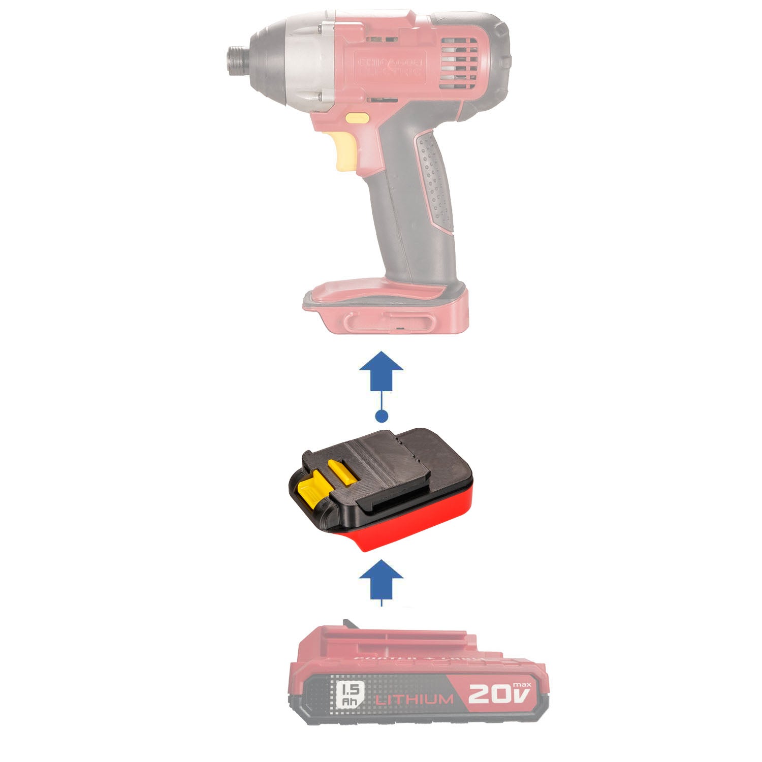 Porter Cable 20V auf Chicago Electric 18V Batterieadapter