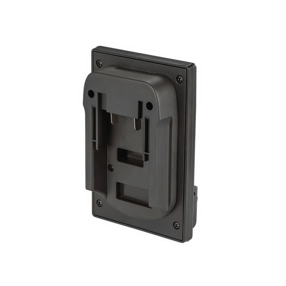 Porter Cable 20V to Hoover 20V ONEPWR battery adapter - battery-side connection, rail channel with copper terminal blades