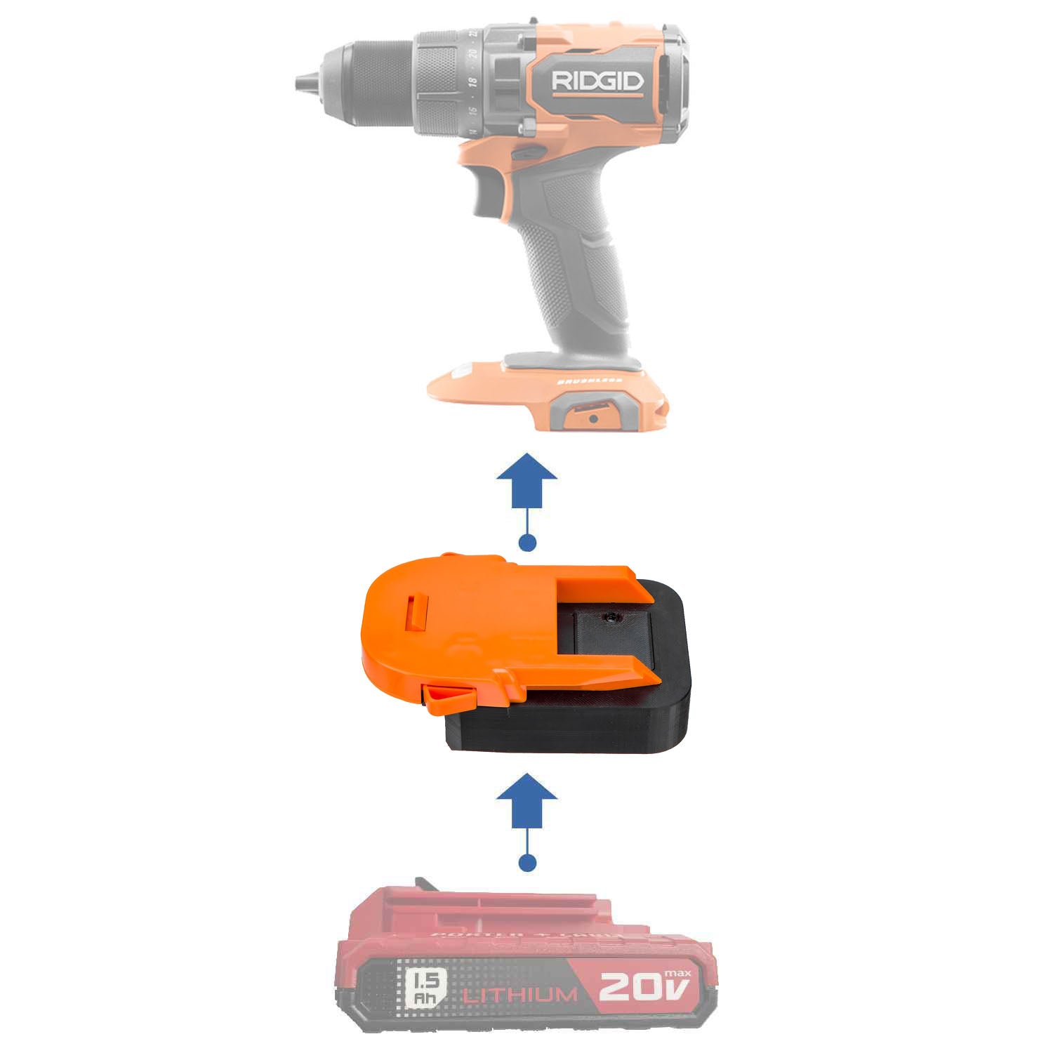 Porter Cable 20V auf RIDGID 18V Batterieadapter