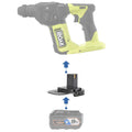 RIDGID 18V to Ryobi 18V ONE+ battery adapter - compatibility diagram showing battery, adapter and rotary hammer