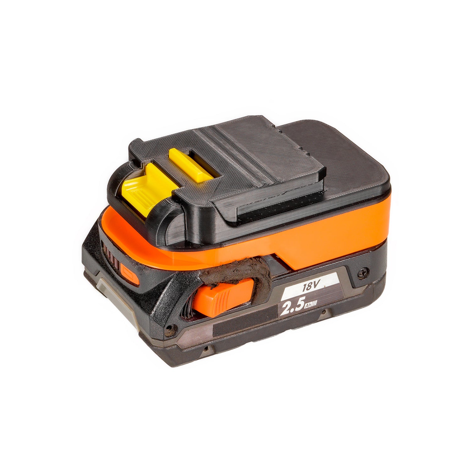 RIDGID 18V to Chicago Electric 18V battery adapter - Chicago Electric tool-side connection upward