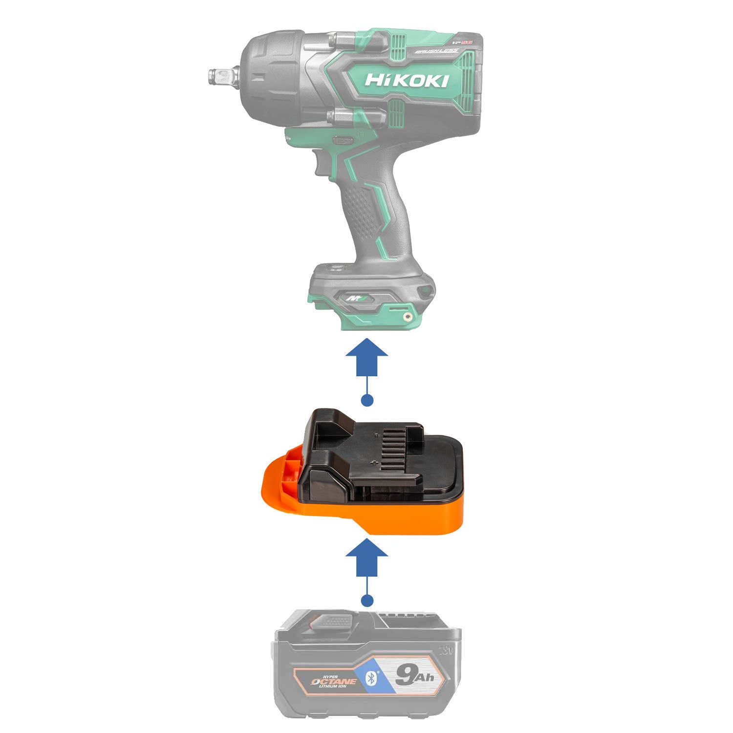 RIDGID 18V auf Hikoki 18V Batterieadapter