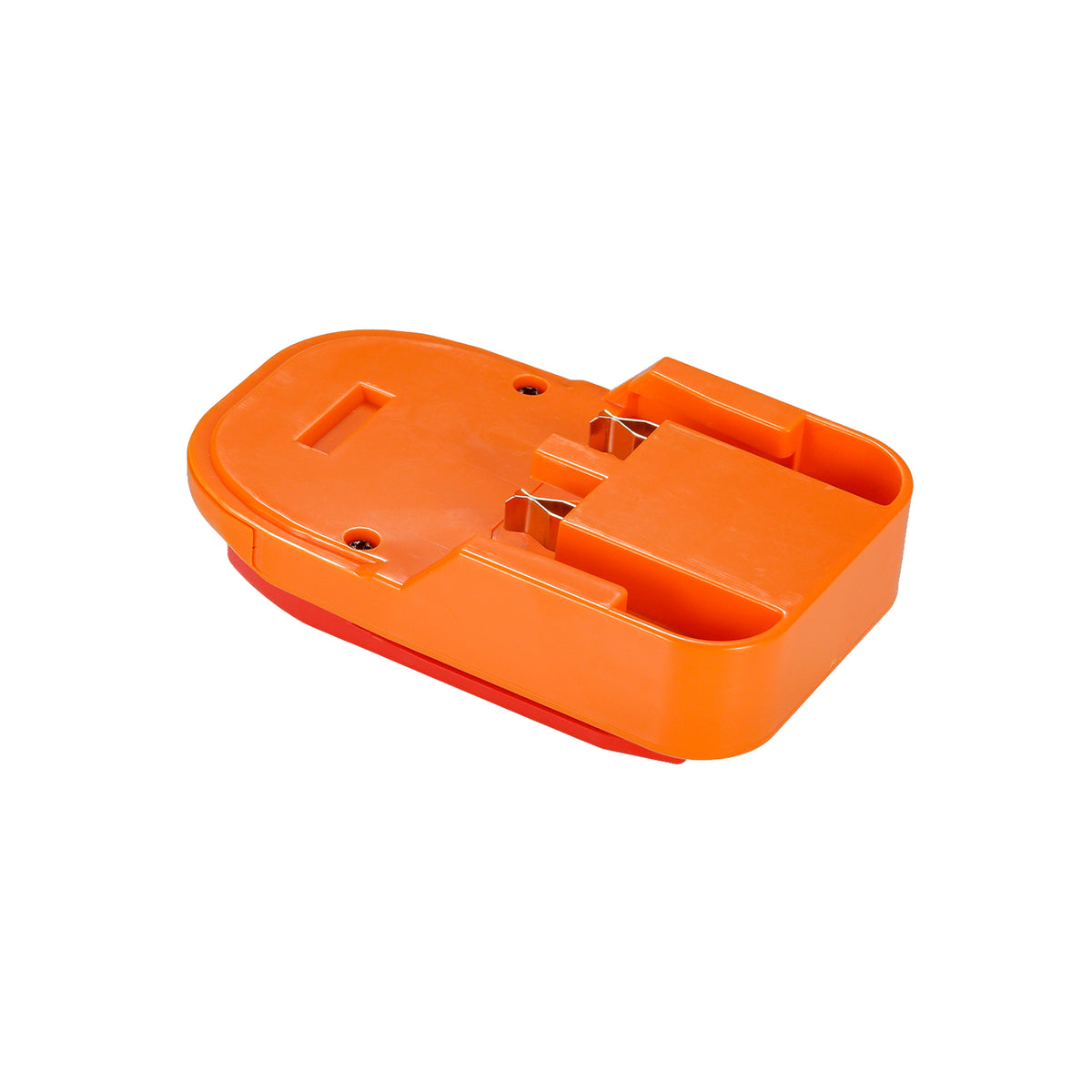 AEG 18V to Craftsman 20V battery adapter - battery-side connection with spring terminal clips, rails and fixing screws