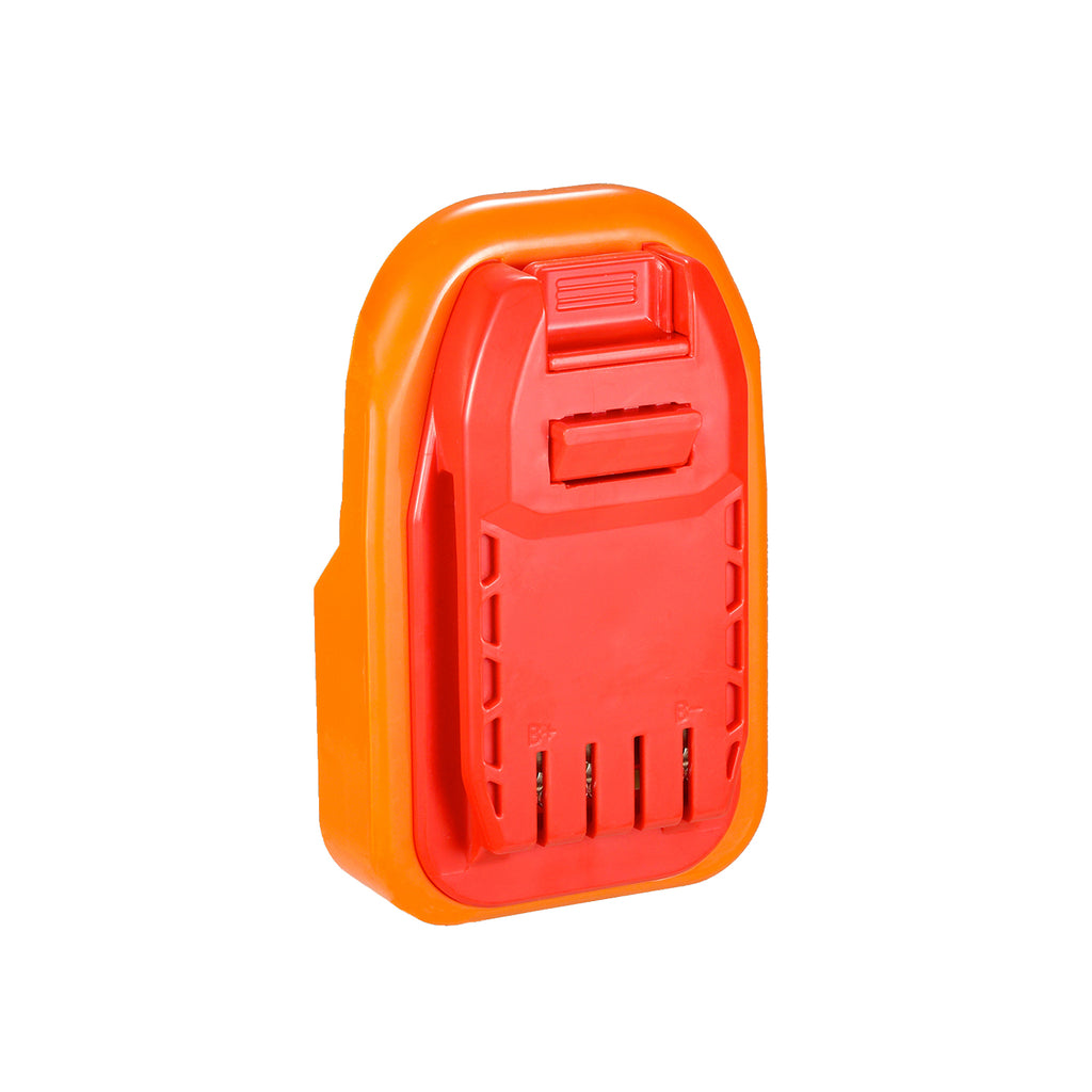 AEG 18V to Craftsman 20V battery adapter - Craftsman tool-side connection with four terminal slots and the latch