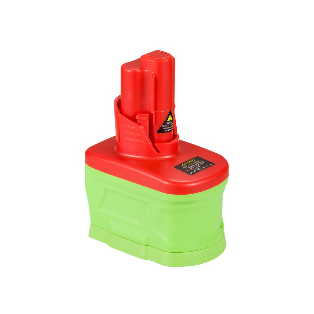 Ryobi 18V ONE+ to Milwaukee M12 battery adapter - Milwaukee tool-side stem with its rails