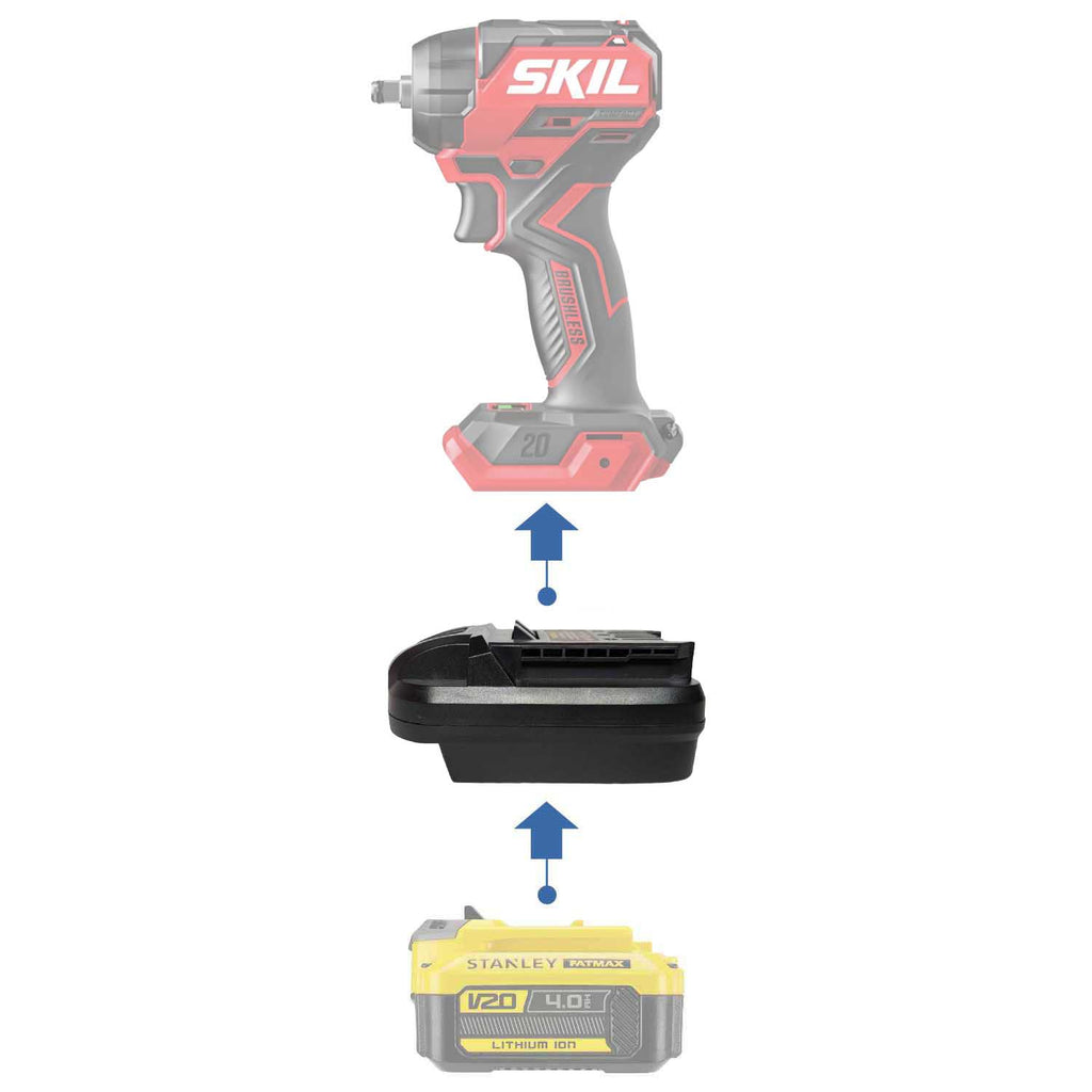 Stanley V20 auf SKIL 20V PWR CORE Akkuadapter