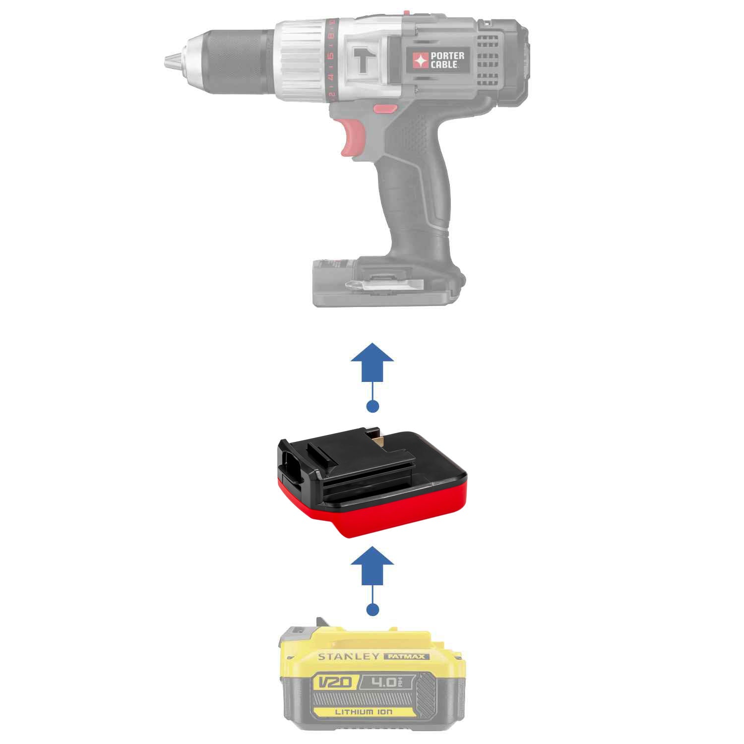 Stanley V20 auf Porter Cable 18V Batterieadapter