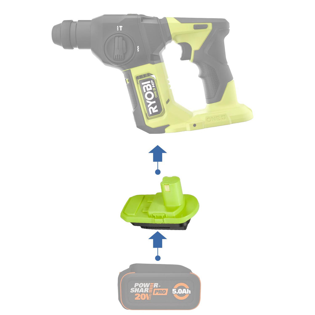 WORX 20V PowerShare (Orange) auf Ryobi 18V ONE+ Akkuadapter