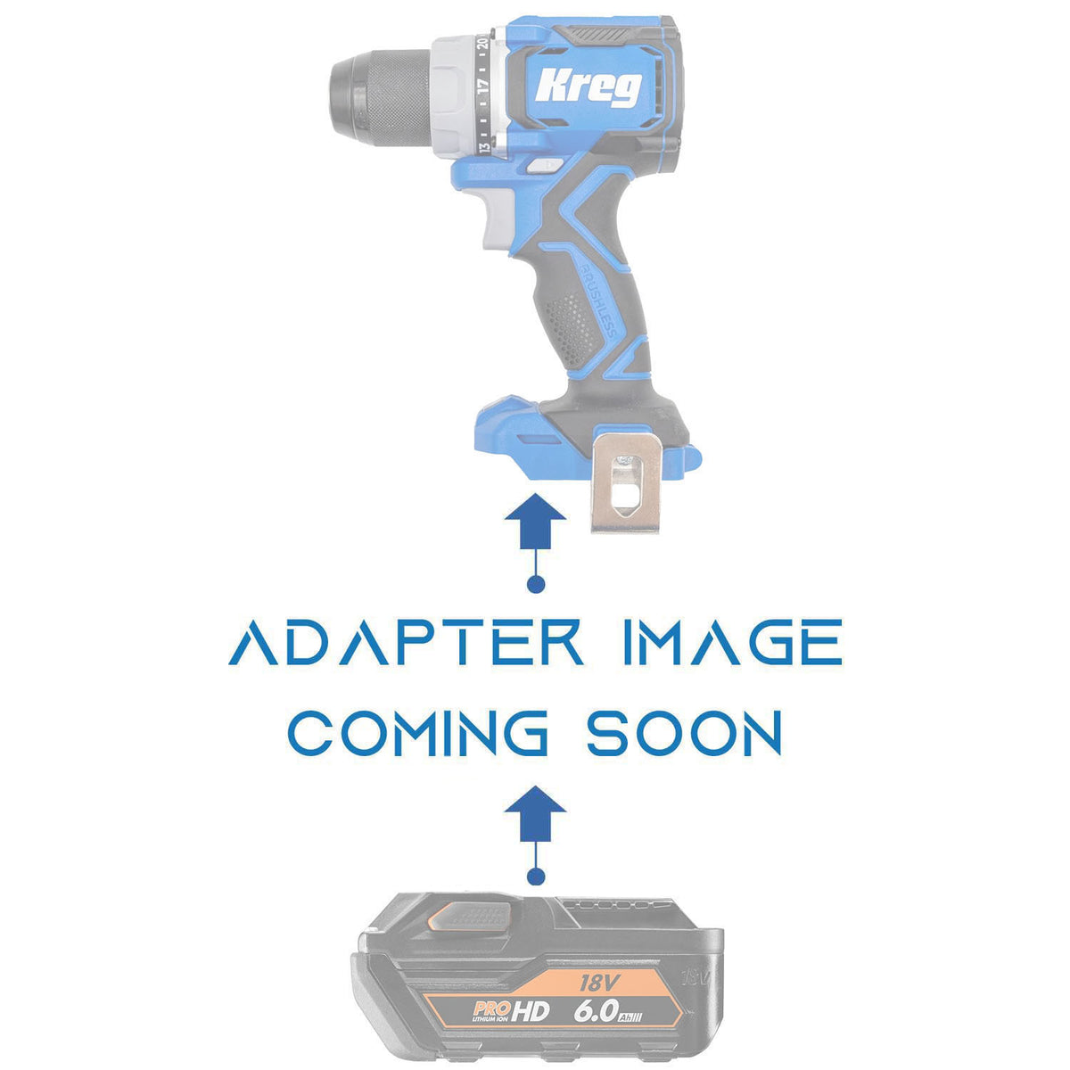 AEG 18V auf Kreg 20V Blue Ion Akkuadapter