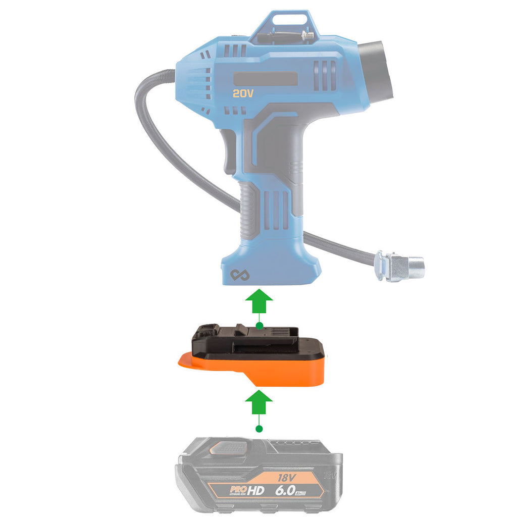 AEG 18V auf Mastercraft 20V (PWRPOD / Blau) Akkuadapter