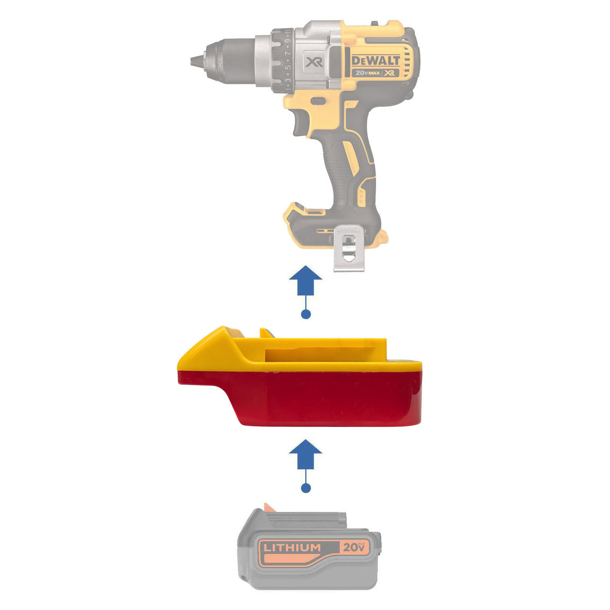 Black and Decker 20V auf DeWalt 20V MAX Akkuadapter