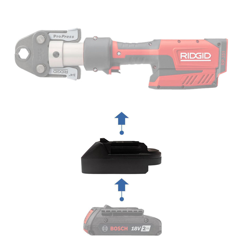 Bosch (Blau) 18V auf RIDGID RED 18V Akkuadapter