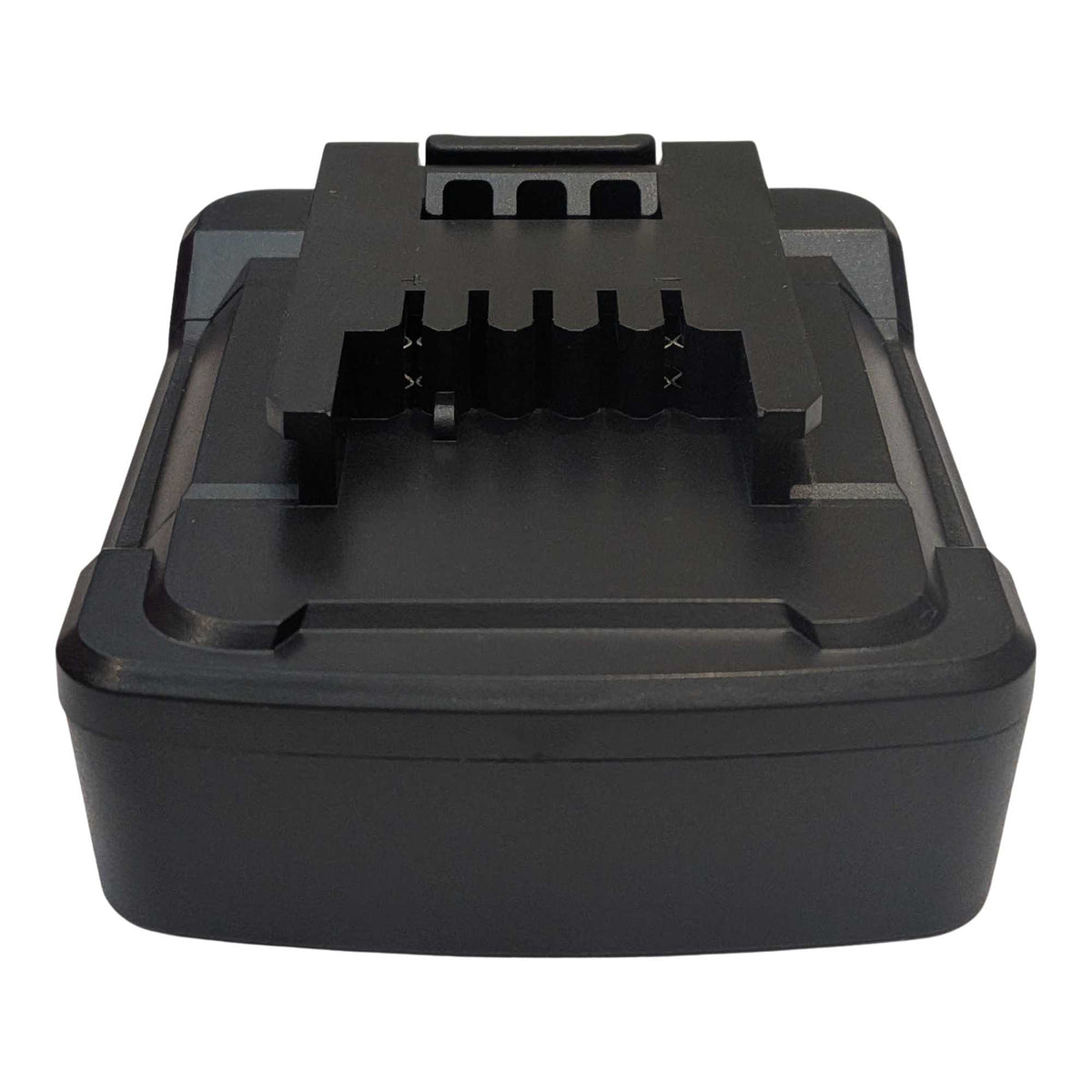 Bosch 18V GBA (Blue) to Einhell 18V PXC battery adapter - Einhell tool-side connection end-on, five terminal slots