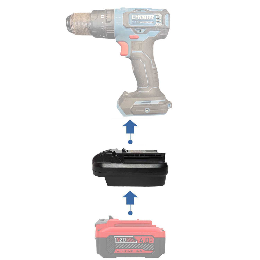 Craftsman 20V auf Erbauer 18V EXT Akkuadapter