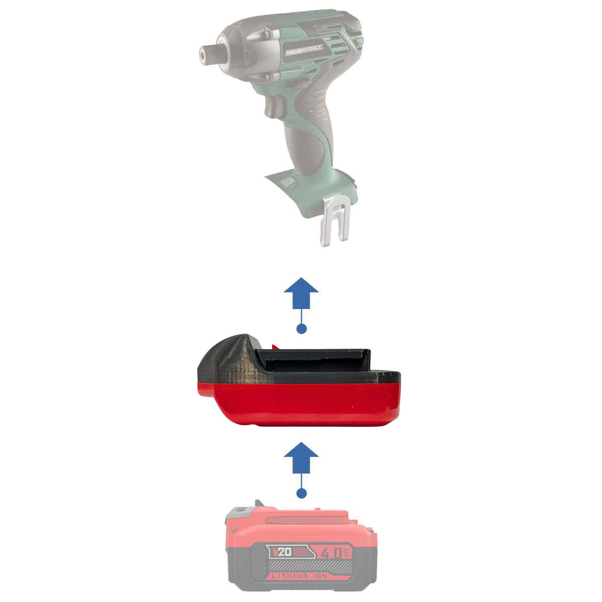 Craftsman 20V auf Masterforce 20V Akkuadapter