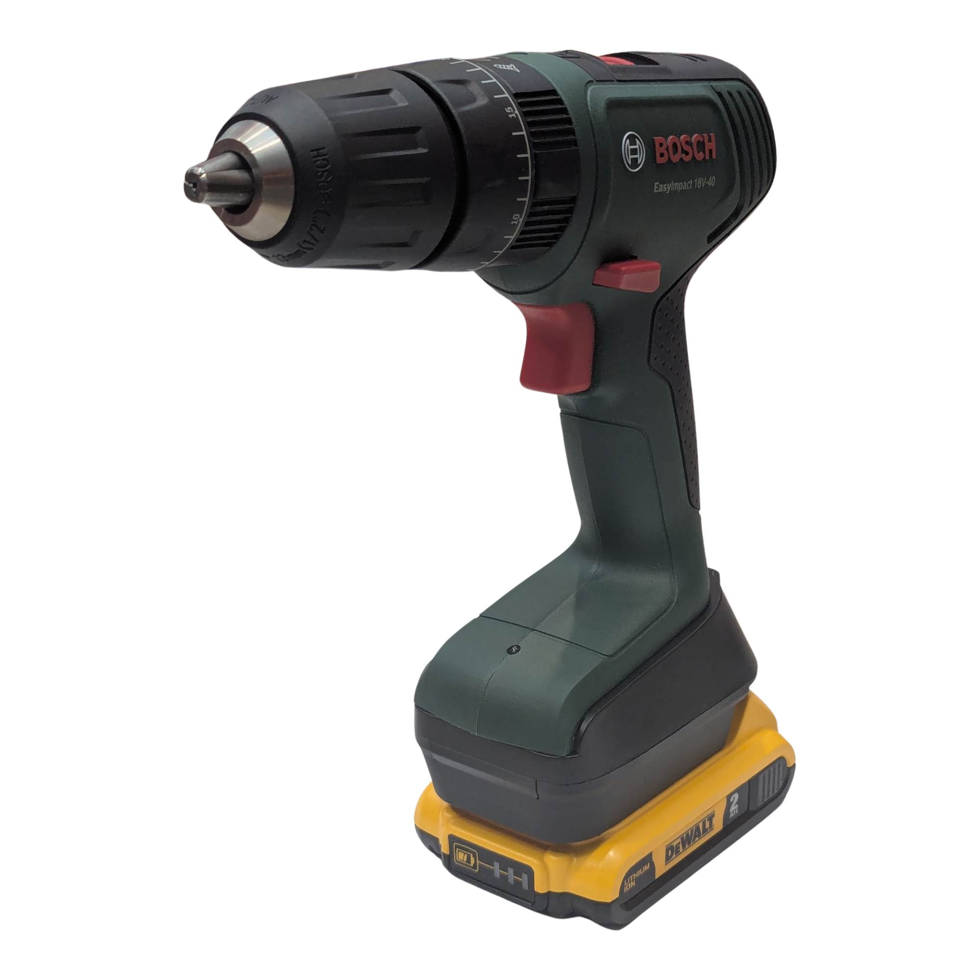DeWalt 20V MAX auf Bosch 18V PBA (Grün) Akkuadapter