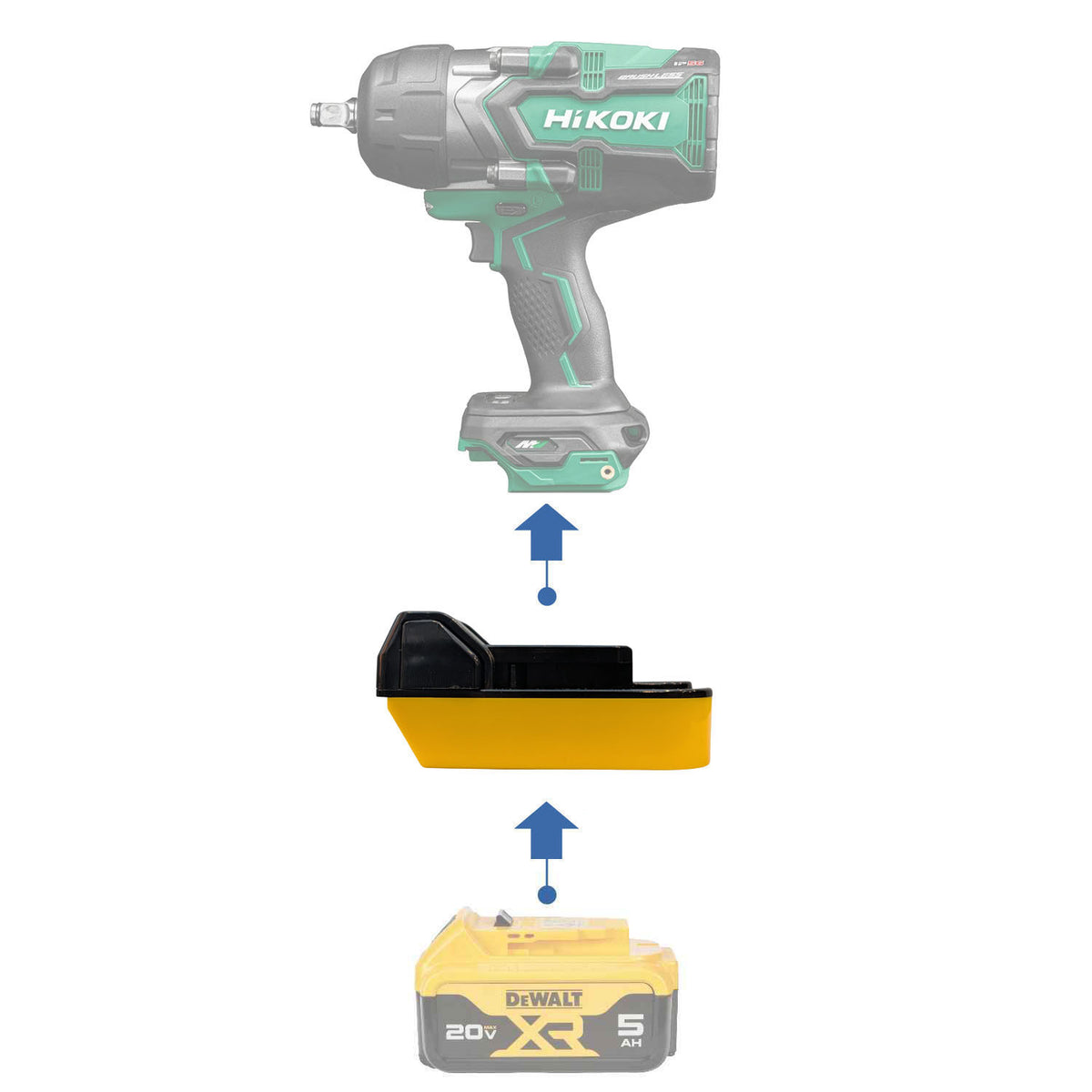 DeWalt 20V MAX auf Hikoki 18V Akkuadapter