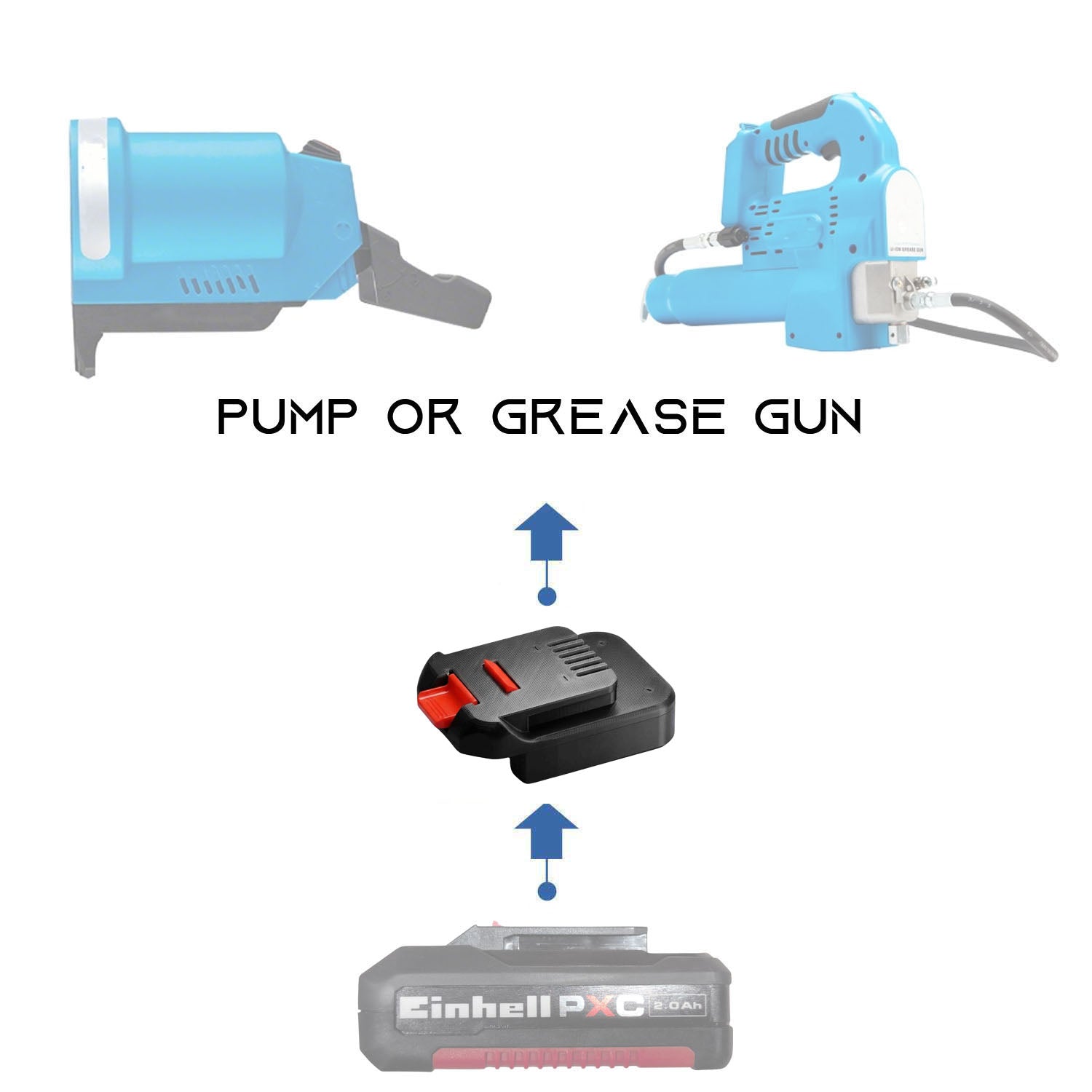 Einhell 18V PXC auf MacNaught 18V Akkuadapter