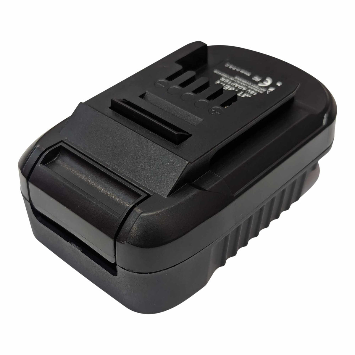 Makita 18V LXT to Einhell 18V PXC battery adapter - Einhell tool-side connection, angled top view