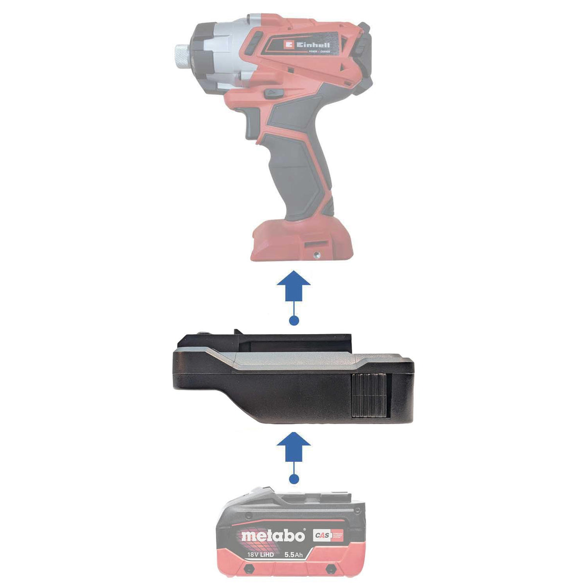 Metabo CAS 18V auf Einhell 18V PXC Akkuadapter