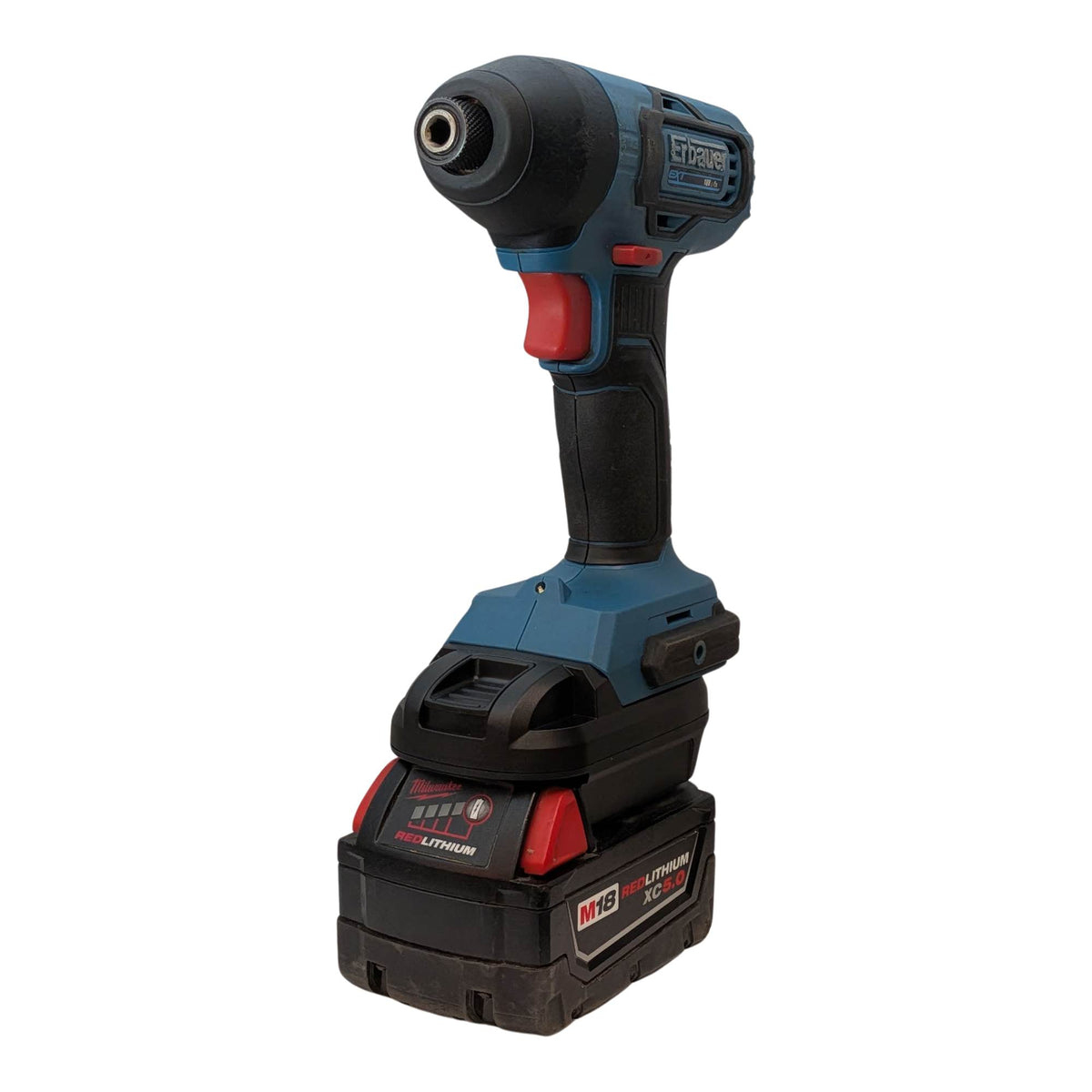 Milwaukee M18 auf Erbauer 18V EXT Akkuadapter