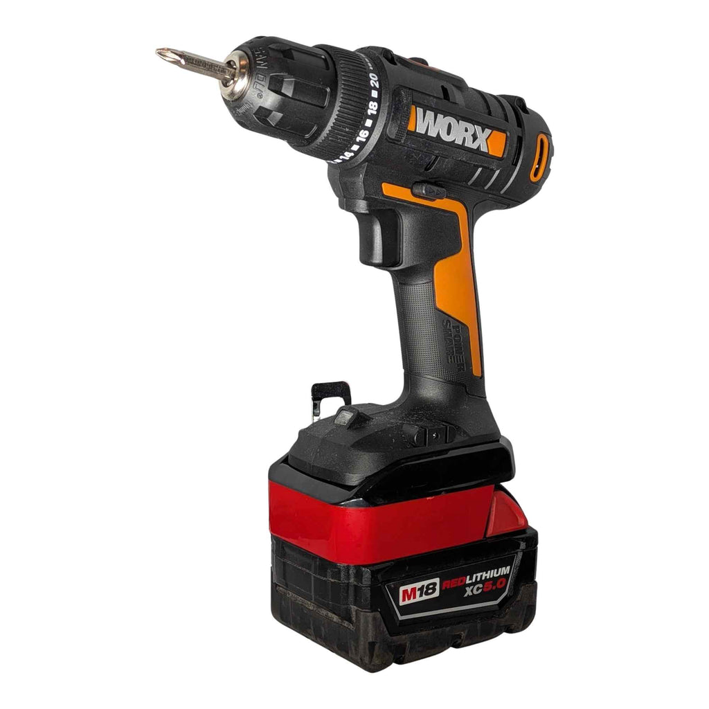 Milwaukee M18 auf WORX 20V PowerShare (Orange) Akkuadapter