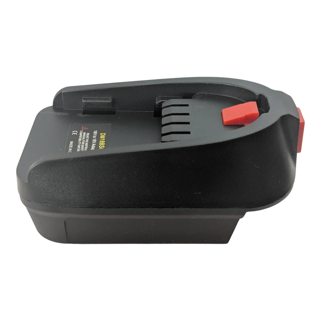 Milwaukee M18 to Husqvarna 18V Aspire P4A battery adapter - side view