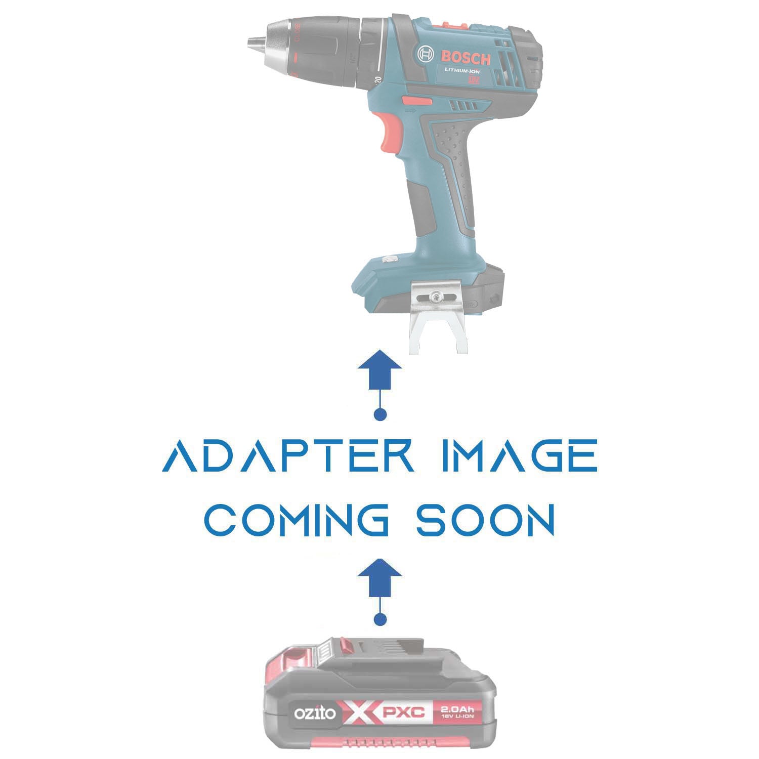 Ozito 18V PXC auf Bosch 18V GBA (Blau) Akkuadapter