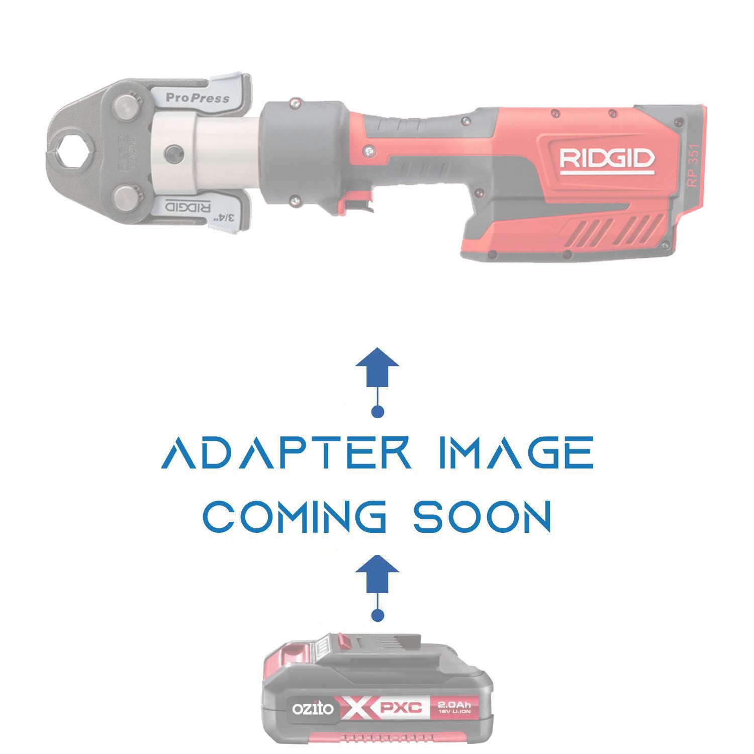 Ozito 18V PXC auf RIDGID 18V ROT Akkuadapter