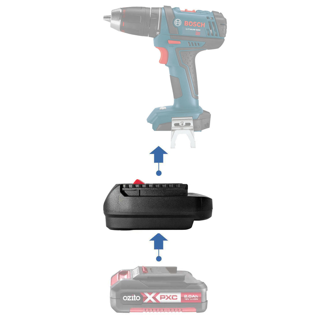 Ozito 18V PXC auf Bosch 18V GBA (Blau) Akkuadapter
