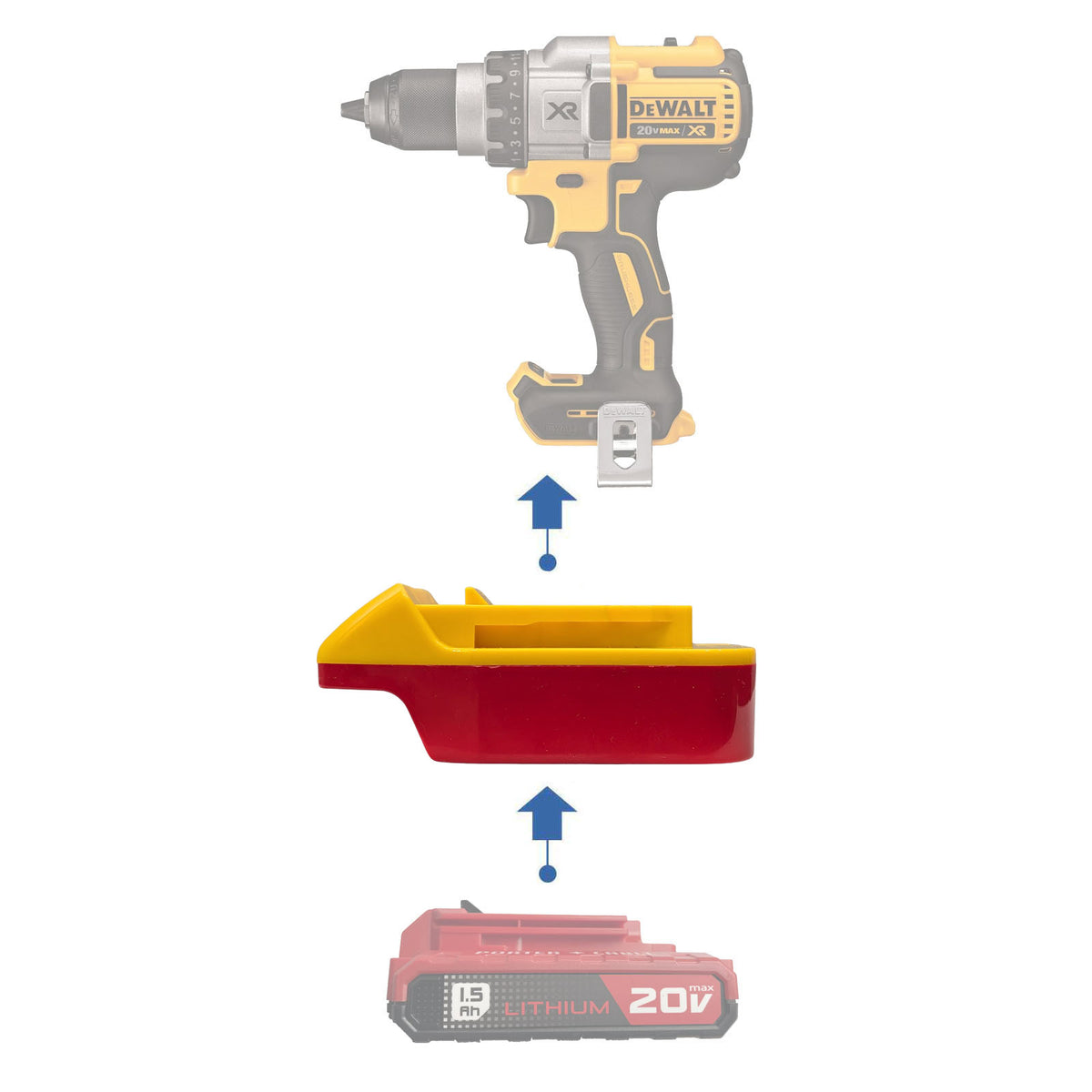 Porter Cable 20V auf DeWalt 20V MAX Akkuadapter