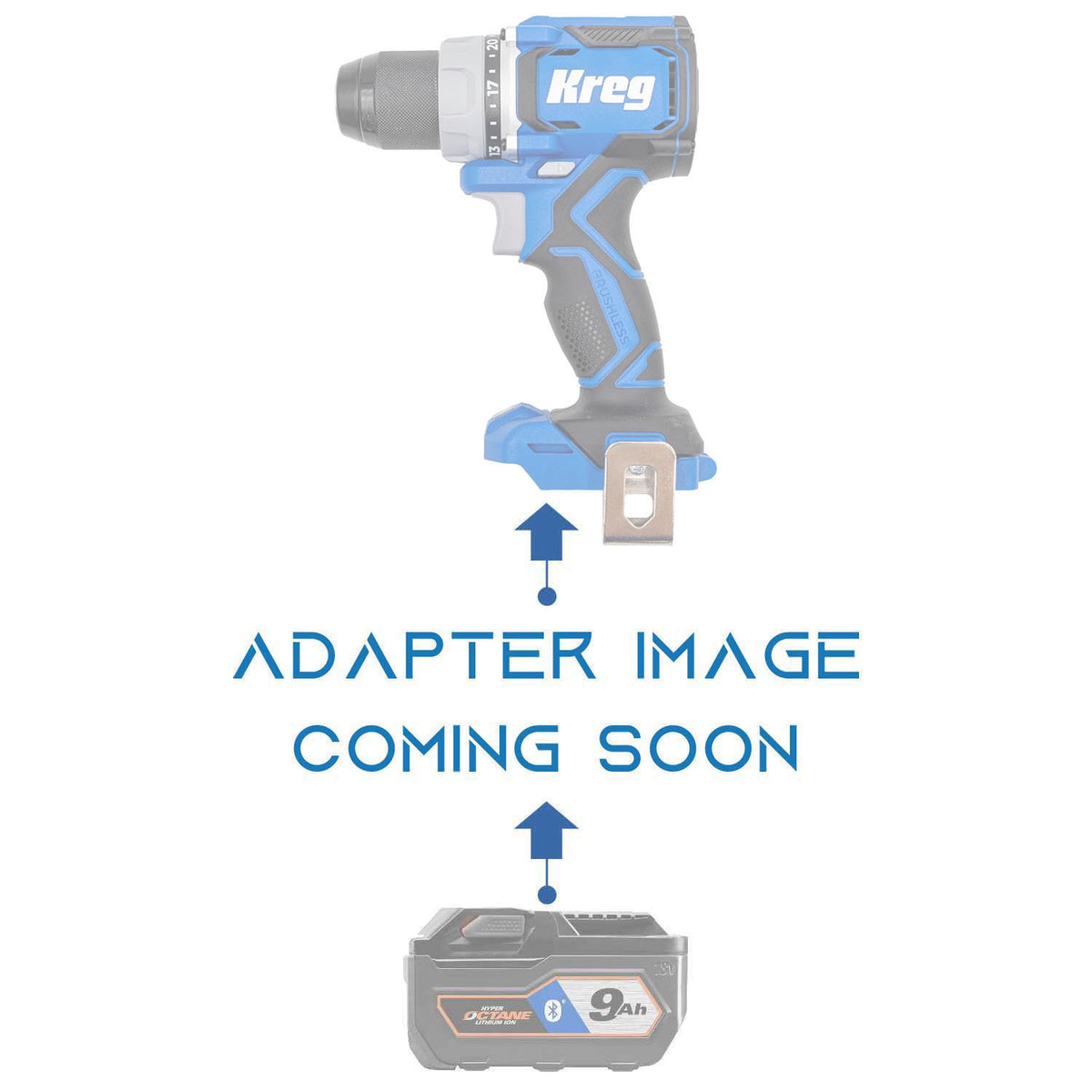RIDGID 18V auf Kreg 20V Blue Ion Akkuadapter