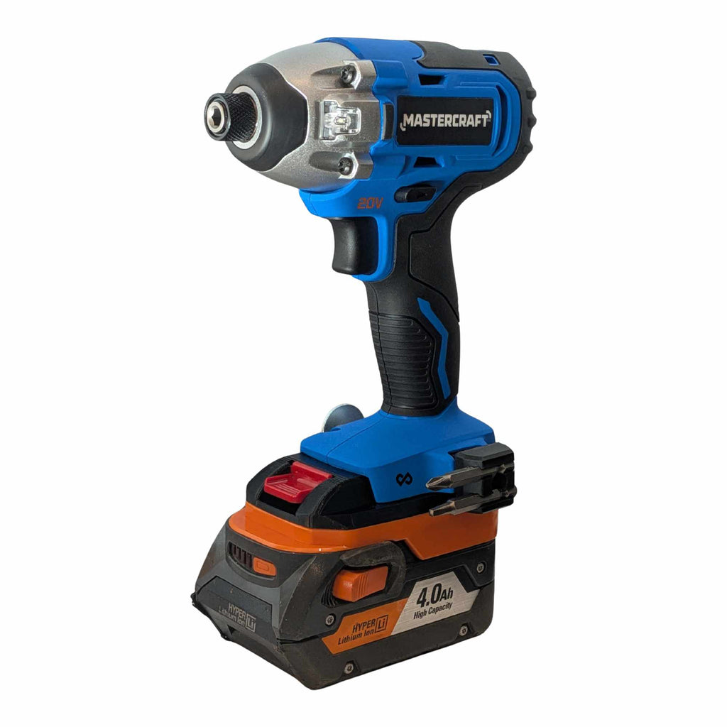 RIDGID 18V auf Mastercraft 20V (PWRPOD / Blau) Akkuadapter