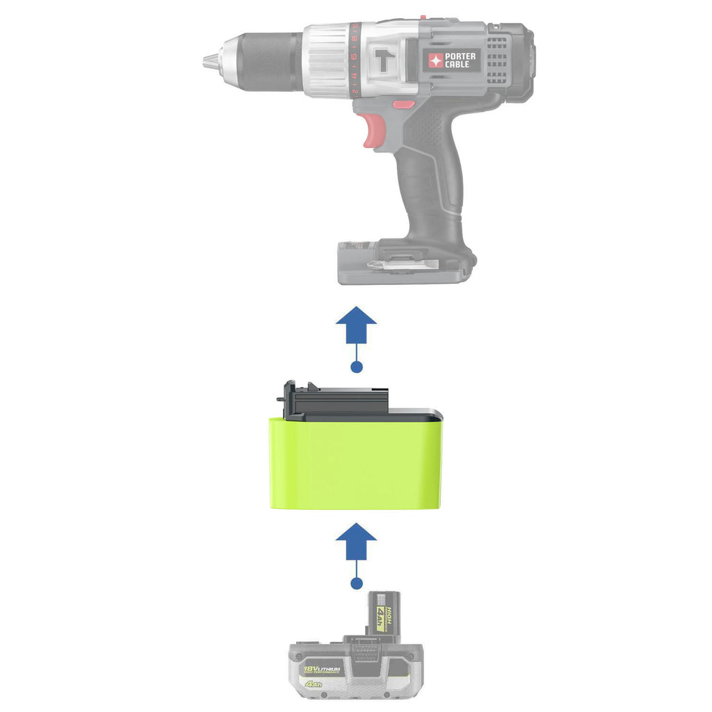 Ryobi 18V ONE+ auf Porter Cable 18V Ni-Cd Akkuadapter