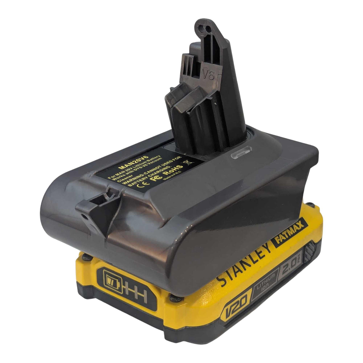 Stanley FATMAX V20 auf Dyson V6 Akkuadapter