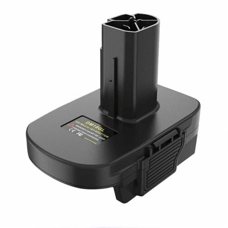 DeWalt 20V MAX to Craftsman 19.2V C3 Ni-Cd battery adapter - tool-side connection post above the ribbed release catch